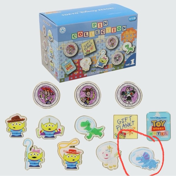 TOKYO DISNEY RESORT Toy Story Hotel Mystery Pin Collection Vol. 1, Trixie - Picture 3 of 3